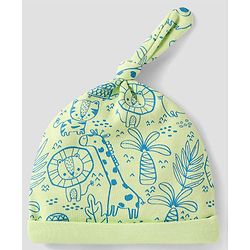 Babyhug 100% Cotton Cap with Jungle Print - Light Green