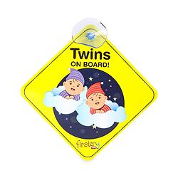 Babyhug Twins On Board Sign - Yellow