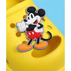Cute Walk by Babyhug Disney Back Strap Closure Clogs With Mickey Mouse Applique - Yellow