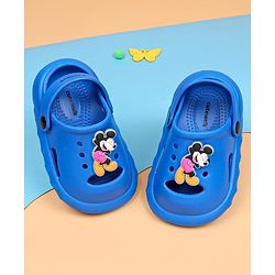 Cute Walk by Babyhug Disney Clogs With Back Strap Closure & Mickey Mouse Applique - Blue
