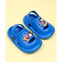 Cute Walk by Babyhug Disney Clogs With Back Strap Closure & Mickey Mouse Applique - Blue