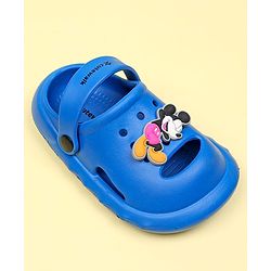 Cute Walk by Babyhug Disney Clogs With Back Strap Closure & Mickey Mouse Applique - Blue