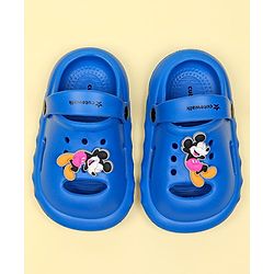 Cute Walk by Babyhug Disney Clogs With Back Strap Closure & Mickey Mouse Applique - Blue