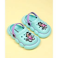 Cute Walk by Babyhug Disney Clogs With Back Strap Closure & Mickey Mouse Applique - Aqua Blue