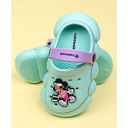 Cute Walk by Babyhug Disney Clogs With Back Strap Closure & Mickey Mouse Applique - Aqua Blue