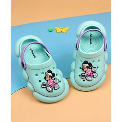 Cute Walk by Babyhug Disney Clogs With Back Strap Closure & Mickey Mouse Applique - Aqua Blue