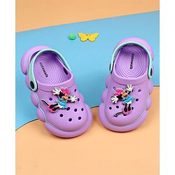 Cute Walk by Babyhug Disney Clogs With Back Strap Closure & Minnie Mouse Applique - Purple