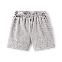 Babyhug Single Jersey Knit Half Sleeves T-Shirt & Shorts Set with Animal Print & Text - Red & Grey