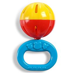 Babyhug Baby Rattle With Teethers For Newborn Babies,Non-Toxic Plastic PacK of 6-  Multicolor