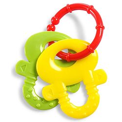 Babyhug Baby Rattle With Teethers For Newborn Babies,Non-Toxic Plastic PacK of 6-  Multicolor