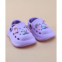Cute Walk by Babyhug Clogs with Back Strap Closure & Unicorn Applique - Purple