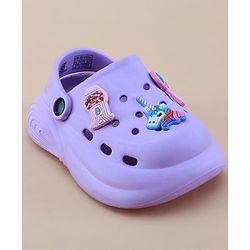 Cute Walk by Babyhug Clogs with Back Strap Closure & Unicorn Applique - Purple