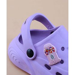 Cute Walk by Babyhug Clogs with Back Strap Closure & Unicorn Applique - Purple