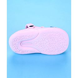 Cute Walk by Babyhug Back Strap Closure Clogs with Unicorn Floral & Butterfly Applique - Light Pink