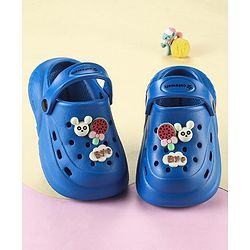 Cute Walk by Babyhug Clogs with Back Strap & Animal Applique - Blue