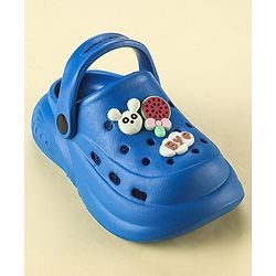 Cute Walk by Babyhug Clogs with Back Strap & Animal Applique - Blue