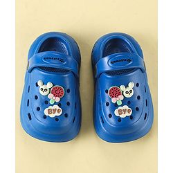 Cute Walk by Babyhug Clogs with Back Strap & Animal Applique - Blue