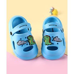 Cute Walk by Babyhug Backstrap Clogs  with Animal Applique - Blue