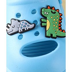 Cute Walk by Babyhug Backstrap Clogs  with Animal Applique - Blue