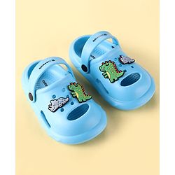 Cute Walk by Babyhug Backstrap Clogs  with Animal Applique - Blue
