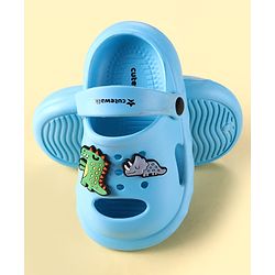 Cute Walk by Babyhug Backstrap Clogs  with Animal Applique - Blue