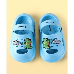 Cute Walk by Babyhug Backstrap Clogs  with Animal Applique - Blue