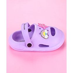 Cute Walk by Babyhug Back Strap Closure Clogs with Star Applique - Purple