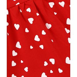 Babyhug Single Jersey Knit Sleeveless Frock with Polka Dots Print - Wine