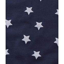 Babyhug Knit Terry Towel with Star Print L 77 x B 74 cm - Navy Blue