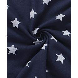 Babyhug Knit Terry Towel with Star Print L 77 x B 74 cm - Navy Blue