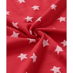 Babyhug Knit 100% Cotton Terry Towel with Star Print L 77 x B 74 cm - Red