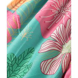 Babyhug Woven Singlet Sleeves Floral Printed Kurti Gharara Set with Dupatta - Mint Green