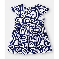 Babyhug 100% Cotton Single Jersey Knit Cap Sleeves Polka Dot Printed Dresses With Bow Applique Pack of 2 - Red & White