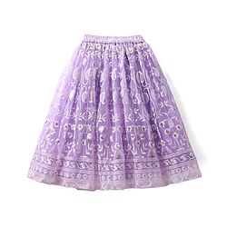 Babyhug Woven Short Sleeves Full Sequinned Detailing  Choli Lehenga & Dupatta Set - Lavender