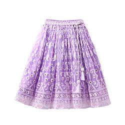 Babyhug Woven Short Sleeves Full Sequinned Detailing  Choli Lehenga & Dupatta Set - Lavender