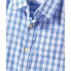 Babyhug 100% Cotton Woven Half Sleeves Checks Shirt- Blue