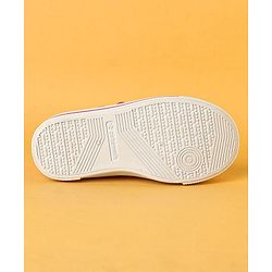 Cute Walk by Babyhug Velecro Closure Heart Printed Casual Shoes with Bow Applique - Dark Pink