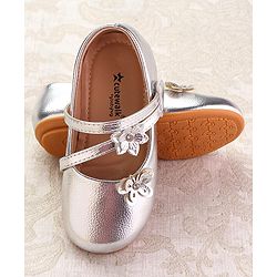 Cute Walk by Babyhug Velcro Closure Ballerina with Floral Applique - Pink