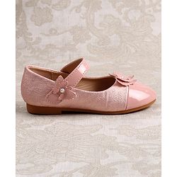 Cute Walk by Babyhug Ballerinas with Velcro Closure & Butterfly Applique - Pink