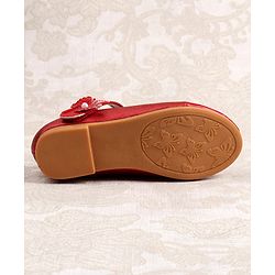 Cute Walk by Babyhug Ballerina with Butterfly Applique & Velcro Closure - Red