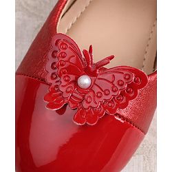 Cute Walk by Babyhug Ballerina with Butterfly Applique & Velcro Closure - Red