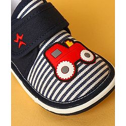 Cute Walk by Babyhug Velcro Closure Casual Shoes with Car Applique - Navy