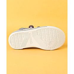 Cute Walk by Babyhug Velcro Closure Casual Shoes with Checks - Charcoal Grey