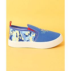Cute Walk by Babyhug Slip On  Casual Shoes With Star Patch - Blue