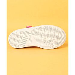 Cute Walk by Babyhug Velcro Closure Casual Shoes with Floral Embroidery Detailing - Pink