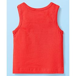 Babyhug Marvel Knit Sleeveless Vests With Avengers Graphics Pack Of 3 - Red Blue & White