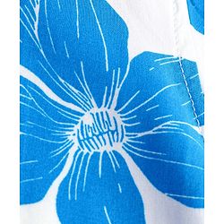 Babyhug Viscose Woven Half Sleeves Shirt with Floral Print - White