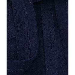 Babyhug Terry Knit Full Sleeves Hooded Bath Robe with Animal Patch - Navy Blue