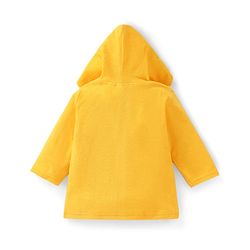Babyhug Terry Knit Full Sleeves Hooded Bath Robe with Watermelon Embroidery - Yellow