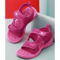 Cute Walk by Babyhug Sandals with Velcro Closure - Dark Pink